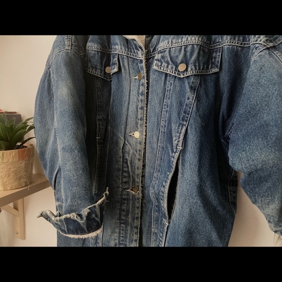 SOLD Denim Sherpa Jacket - Picture 2 of 2